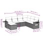 vidaXL Set de comedor de jardín 7 pzas y cojines ratán sintético negro vidaXL Set de comedor de jardín 7 pzas y cojines ratán sintético negro