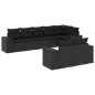 vidaXL Set de sofás de jardín 8 piezas y cojines ratán sintético negro vidaXL Set de sofás de jardín 8 piezas y cojines ratán sintético negro