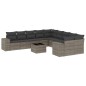 vidaXL Set de sofás de jardín 11 pzas y cojines ratán sintético gris vidaXL Set de sofás de jardín 11 pzas y cojines ratán sintético gris