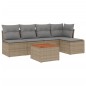vidaXL Juego de sofás jardín con cojines beige mezcla 6 pzas ratán PE vidaXL Juego de sofás jardín con cojines beige mezcla 6 pzas ratán PE