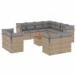 vidaXL Juego de sofás jardín con cojines beige mezcla 12 pzas ratán PE vidaXL Juego de sofás jardín con cojines beige mezcla 12 pzas ratán PE