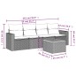 vidaXL Juego de sofás jardín con cojines 5 pzas ratán sintético gris vidaXL Juego de sofás jardín con cojines 5 pzas ratán sintético gris