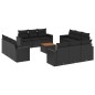 vidaXL Set de sofás de jardín y cojines 13 pzas ratán sintético negro vidaXL Set de sofás de jardín y cojines 13 pzas ratán sintético negro