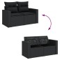 vidaXL Set de sofás de jardín y cojines 13 pzas ratán sintético negro vidaXL Set de sofás de jardín y cojines 13 pzas ratán sintético negro