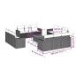 vidaXL Set de sofás de jardín y cojines 13 pzas ratán sintético negro vidaXL Set de sofás de jardín y cojines 13 pzas ratán sintético negro