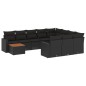 vidaXL Set de sofás de jardín 11 pzas y cojines ratán sintético negro vidaXL Set de sofás de jardín 11 pzas y cojines ratán sintético negro