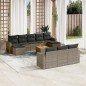 vidaXL Set de sofás de jardín 11 pzas y cojines ratán sintético gris vidaXL Set de sofás de jardín 11 pzas y cojines ratán sintético gris