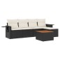 vidaXL Set de sofás de jardín 6 piezas y cojines ratán sintético negro vidaXL Set de sofás de jardín 6 piezas y cojines ratán sintético negro