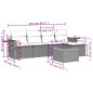 vidaXL Set de sofás de jardín 6 piezas y cojines ratán sintético negro vidaXL Set de sofás de jardín 6 piezas y cojines ratán sintético negro