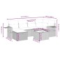 vidaXL Set de comedor de jardín 7 pzas y cojines ratán sintético negro