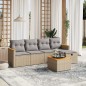 vidaXL Juego de sofás jardín con cojines beige mezcla 6 pzas ratán PE vidaXL Juego de sofás jardín con cojines beige mezcla 6 pzas ratán PE