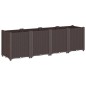 vidaXL Jardinera PP marrón 160x40x53 cm