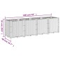 vidaXL Jardinera PP gris claro 160x40x53 cm vidaXL Jardinera PP gris claro 160x40x53 cm