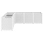vidaXL Jardinera PP blanco 160x160x53 cm