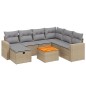 vidaXL Juego de sofás jardín con cojines beige mezcla 8 pzas ratán PE vidaXL Juego de sofás jardín con cojines beige mezcla 8 pzas ratán PE
