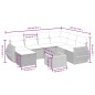 vidaXL Juego de sofás de jardín con cojines beige 8 pzas ratán PE vidaXL Juego de sofás de jardín con cojines beige 8 pzas ratán PE