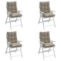 vidaXL Cojines para silla respaldo bajo 4 uds tela Oxford gris taupe vidaXL Cojines para silla respaldo bajo 4 uds tela Oxford gris taupe