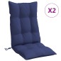 vidaXL Cojines para silla respaldo alto 2 uds tela Oxford azul marino vidaXL Cojines para silla respaldo alto 2 uds tela Oxford azul marino