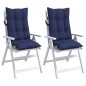 vidaXL Cojines para silla respaldo alto 2 uds tela Oxford azul marino vidaXL Cojines para silla respaldo alto 2 uds tela Oxford azul marino