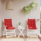 vidaXL Cojines para silla con respaldo bajo 2 uds tela Oxford rojo vidaXL Cojines para silla con respaldo bajo 2 uds tela Oxford rojo