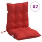 vidaXL Cojines para silla con respaldo bajo 2 uds tela Oxford rojo vidaXL Cojines para silla con respaldo bajo 2 uds tela Oxford rojo