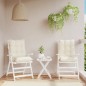 vidaXL Cojines para silla con respaldo bajo 2 uds tela Oxford crema vidaXL Cojines para silla con respaldo bajo 2 uds tela Oxford crema