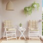 vidaXL Cojines para silla con respaldo bajo 2 uds tela Oxford beige vidaXL Cojines para silla con respaldo bajo 2 uds tela Oxford beige