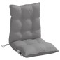 vidaXL Cojines para silla con respaldo bajo 4 uds tela Oxford gris vidaXL Cojines para silla con respaldo bajo 4 uds tela Oxford gris