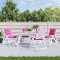 vidaXL Cojines para silla con respaldo bajo 4 uds tela Oxford rosa vidaXL Cojines para silla con respaldo bajo 4 uds tela Oxford rosa