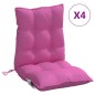 vidaXL Cojines para silla con respaldo bajo 4 uds tela Oxford rosa vidaXL Cojines para silla con respaldo bajo 4 uds tela Oxford rosa