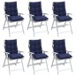 vidaXL Cojines para silla respaldo bajo 6 uds tela Oxford azul marino vidaXL Cojines para silla respaldo bajo 6 uds tela Oxford azul marino