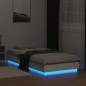 vidaXL Estructura de cama con luces LED blanco 100x200 cm