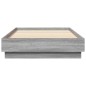 vidaXL Estructura de cama con luces LED gris Sonoma 90x190 cm