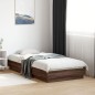 vidaXL Estructura de cama con luces LED marrón roble 75x190 cm vidaXL Estructura de cama con luces LED marrón roble 75x190 cm
