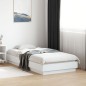 vidaXL Estructura de cama con luces LED blanco 75x190 cm