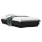 vidaXL Estructura de cama con luces LED negro 90x200 cm