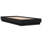 vidaXL Estructura de cama con luces LED negro 90x200 cm