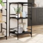 vidaXL Carrito de cocina madera de ingeniería negro 60,5x50x105 cm vidaXL Carrito de cocina madera de ingeniería negro 60,5x50x105 cm