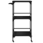 vidaXL Carrito de cocina madera de ingeniería negro 60,5x50x105 cm vidaXL Carrito de cocina madera de ingeniería negro 60,5x50x105 cm