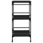 vidaXL Carrito de cocina madera de ingeniería negro 60,5x50x105 cm vidaXL Carrito de cocina madera de ingeniería negro 60,5x50x105 cm