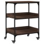 vidaXL Carrito de cocina madera ingeniería marrón roble 60x41x80,5 cm vidaXL Carrito de cocina madera ingeniería marrón roble 60x41x80,5 cm