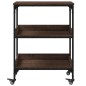vidaXL Carrito de cocina madera ingeniería marrón roble 60x41x80,5 cm vidaXL Carrito de cocina madera ingeniería marrón roble 60x41x80,5 cm