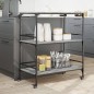 vidaXL Carrito de cocina madera ingeniería gris Sonoma 100,5x50x105 cm