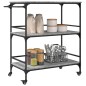 vidaXL Carrito de cocina madera ingeniería gris Sonoma 100,5x50x105 cm