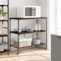 vidaXL Carrito de cocina madera ingeniería roble ahumado 100x50x95 cm