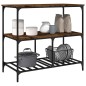 vidaXL Carrito de cocina madera ingeniería roble ahumado 100x50x95 cm