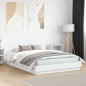 vidaXL Estructura de cama con luces LED blanco 160x200 cm