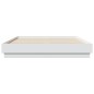 vidaXL Estructura de cama con luces LED blanco 160x200 cm