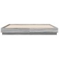 vidaXL Estructura de cama con luces LED gris Sonoma 200x200 cm vidaXL Estructura de cama con luces LED gris Sonoma 200x200 cm