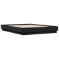 vidaXL Estructura de cama con luces LED negro 140x190 cm vidaXL Estructura de cama con luces LED negro 140x190 cm